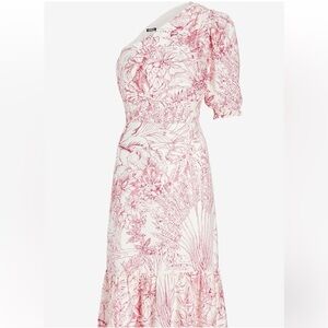 Elegant Pink Floral One-Shoulder Dress Express
W 31